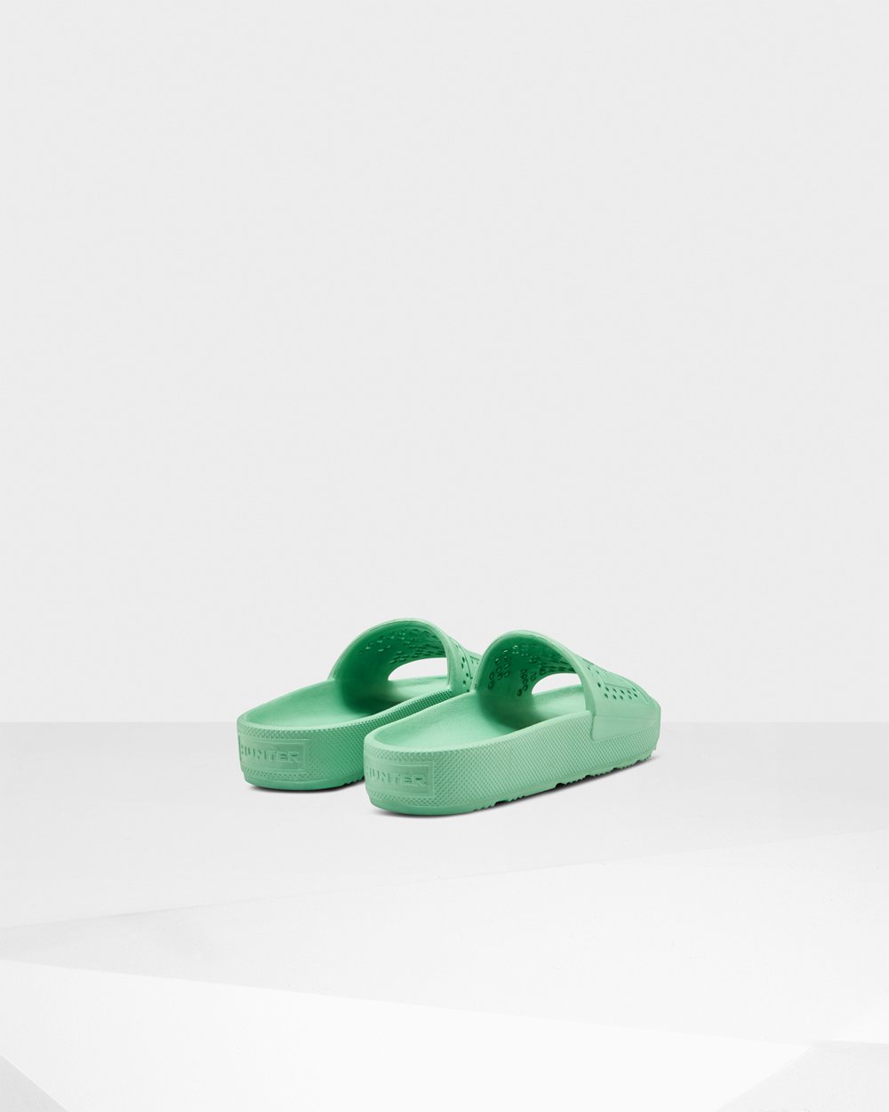 Womens Slides - Hunter Original Lightweight Moulded (28AHDFXJS) - Green